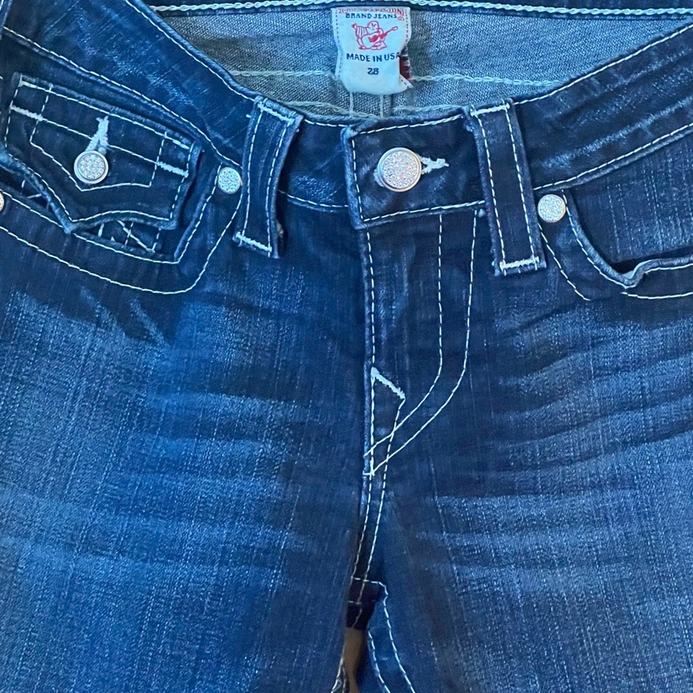 True Religion Cropped Jeans Size 28